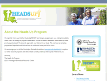 Tablet Screenshot of headsup.pbrc.edu